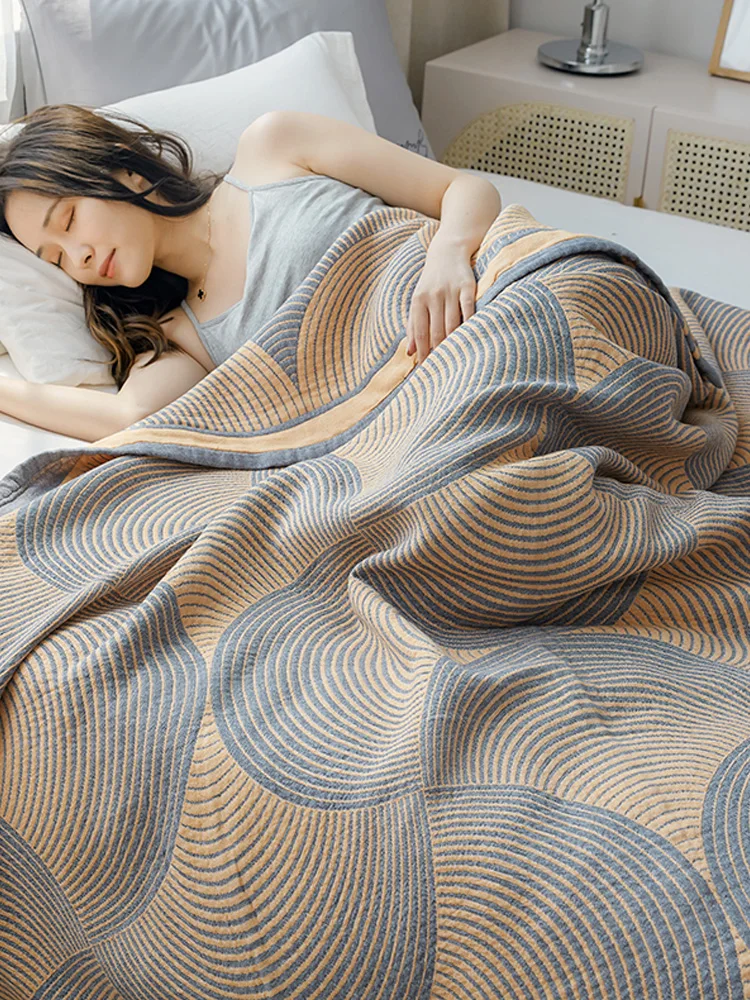 Muslin Cotton Bedspread - ผ้าห่มคู่สำหรับฤดูร้อน ผ้าฝ้ายมัสลิน ผ้าคลุมเตียง ผ้าคลุมโซฟา ผ้าคลุมตกแต่งเตียง ขนาด