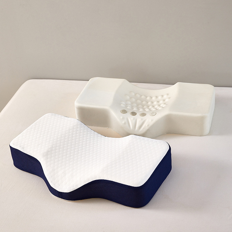 Memory Foam Orthopedic Pillow Neck Pain - หมอนนวดกระดูกสันหลังแบบเว้า สำหรับบรรเทาอาการปวดคอ ทำจากเมมโมรี่โฟมแบบคืนตัวช้า นุ่มสบาย
