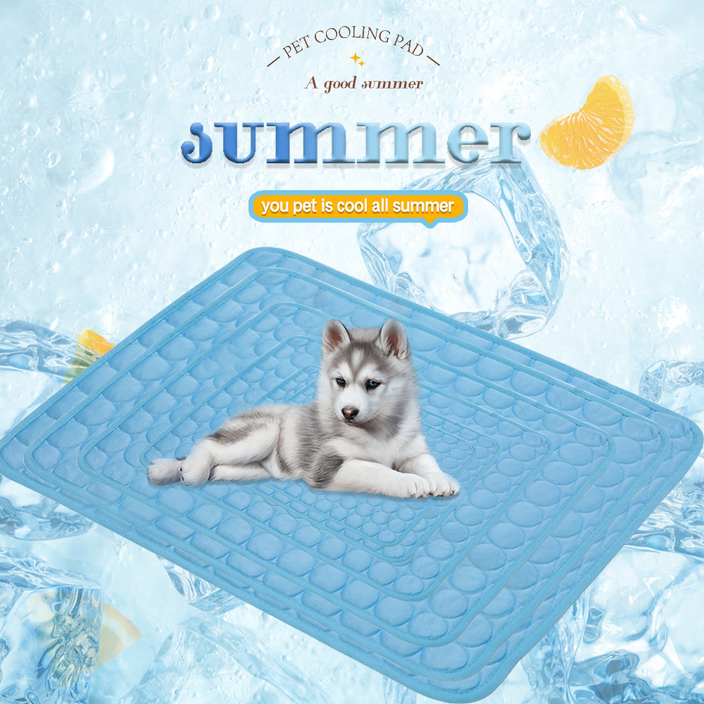 Cooling Blanket Hot Sleepers - แผ่นรองนอนเย็นสำหรับสัตว์เลี้ยง แผ่นรองนอนฤดูร้อนสำหรับสุนัขและแมวตัวเล็ก ทนทาน ใช้เป็นเบาะนอนหรือผ้าห่มสำหรับสัตว์เลี้ยงในบ้าน ให้ความสบาย