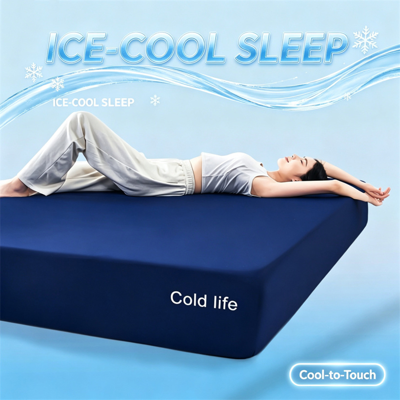 Fitted Bed Sheets Deep Pocket - ผ้าปูที่นอนแบบเย็นสบาย ผ้าปูที่นอนระบายอากาศสัมผัสเย็น ป้องกันการลื่นไถล ปลอกคลุมที่นอนแบบกระเป๋าลึก ขนาดสั่งทำพิเศษ ผ้าปูที่นอนสำหรับฤดูร้อน