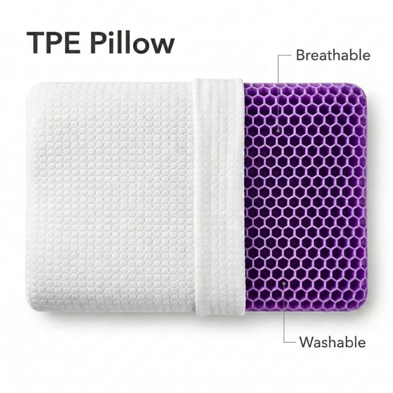 Anti Snore Contour Pillow - หมอนเพคติน TPE ระบายอากาศได้ดี รูปทรงตามหลักสรีรศาสตร์ ลดแรงกดทับ ช่วยดูแลสุขภาพกระดูกต้นคอ