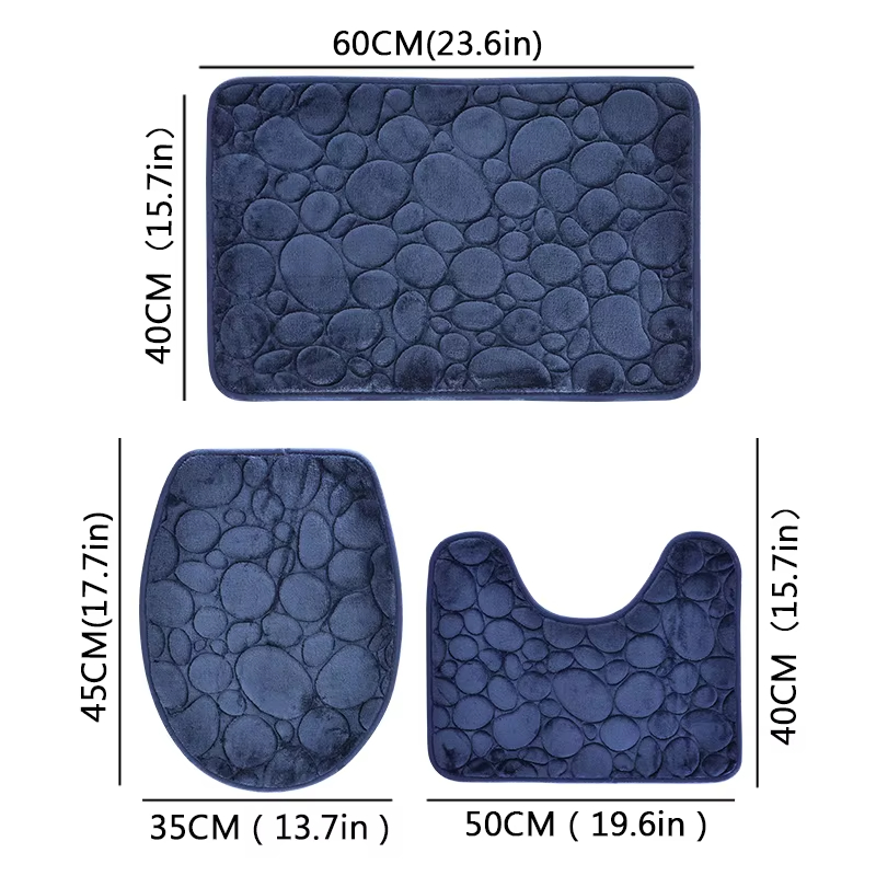Quick Dry Diatomite Bath Mat - 3 ชิ้น/เซ็ตเสื่ออาบน้ํา Nonslip Soft Quick แห้งห้องน้ําพรมนุ่มการดูดซึมน้ําแห้ง