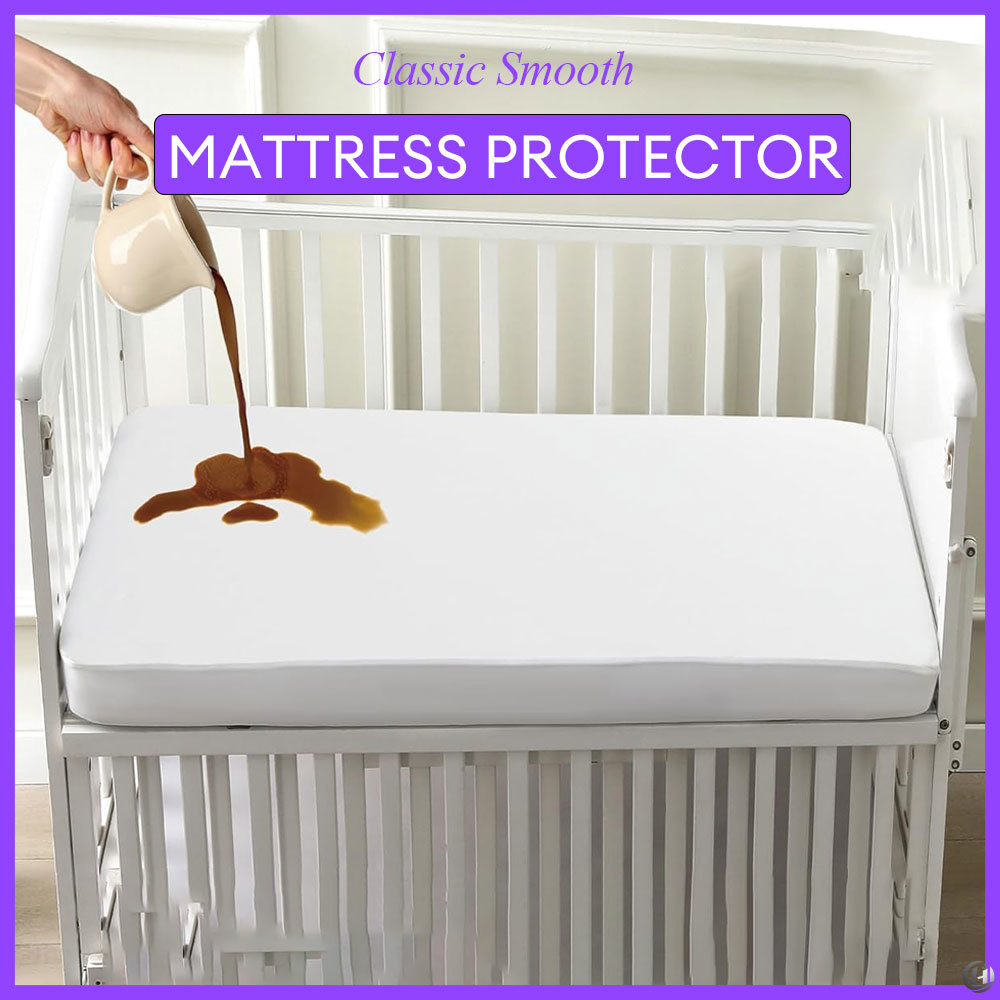 Waterproof Mattress Protector Breathable - ผ้าคลุมที่นอนกันน้ำสำหรับเตียงเด็ก 1 ชิ้น ผ้าคลุมที่นอนกันไรฝุ่น ซักได้