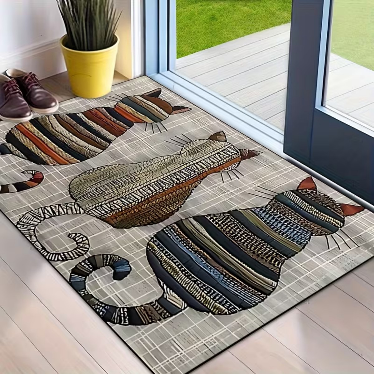 Quick Dry Diatomite Bath Mat - พรมเช็ดเท้าทรงสี่เหลี่ยม แห้งเร็ว ทำจากดินเบา พร้อมแผ่นรองยางกันลื่น ดูดซับน้ำได้ดี เหมาะสำหรับห้องน้ำ