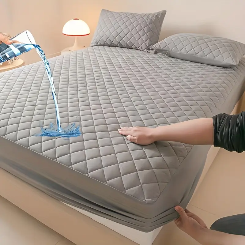 Waterproof Mattress Protector Breathable - ผ้าปูที่นอนกันน้ำ นุ่มสบาย ระบายอากาศได้ดี ผ้าคลุมที่นอนแบบรัดมุมสำหรับเตียงเดี่ยวและเตียงคู่