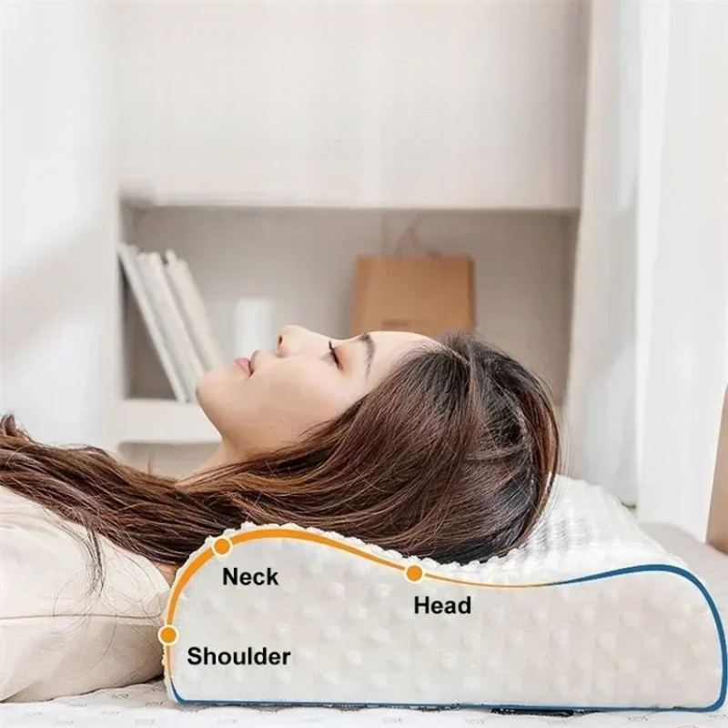 Memory Foam Orthopedic Pillow Neck Pain - ​ ​ หมอนรองคอเมมโมรี่โฟม ปรับระดับได้ สำหรับนอนตะแคง ช่วยบรรเทาอาการปวดคอและไหล่