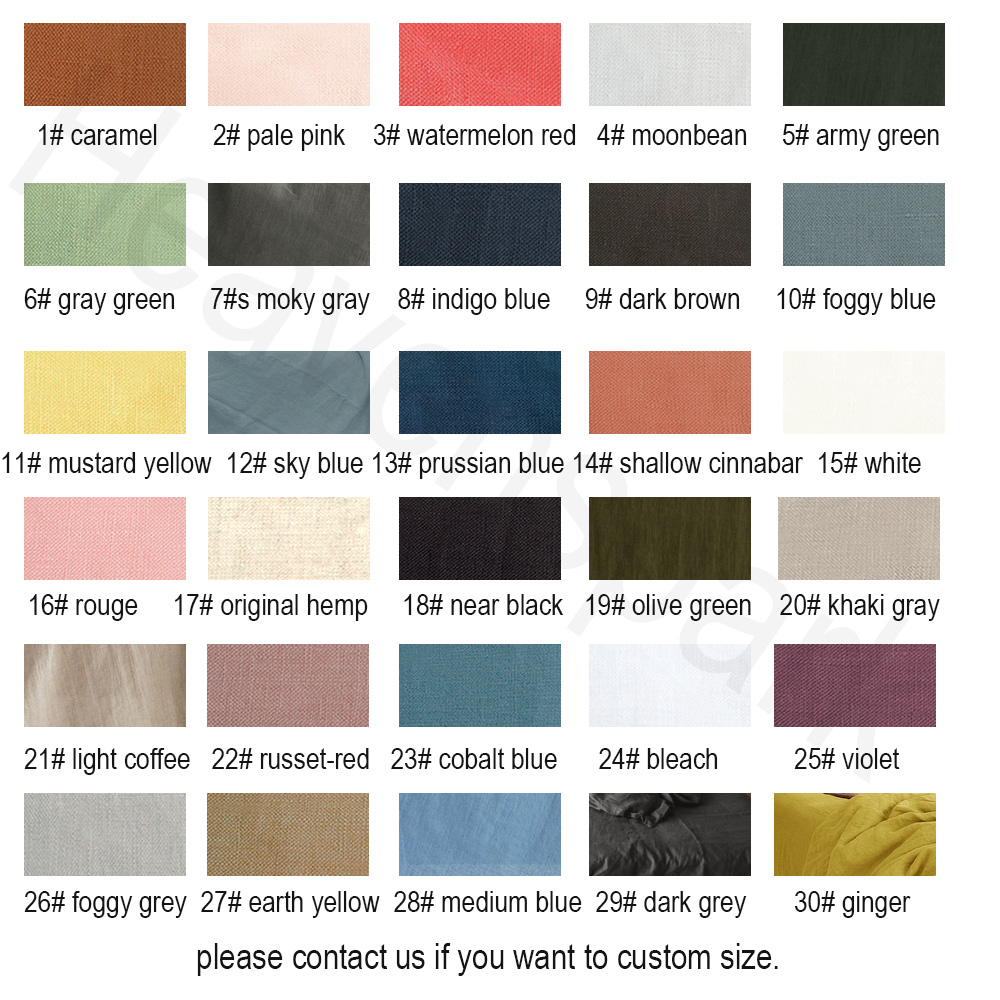 Duvet Cover Sets With Zipper - ชุดเครื่องนอนผ้าลินินออร์แกนิคแท้ ประกอบด้วยปลอกผ้านวมและปลอกหมอน 2 ใบ ผ้าปูที่นอน ปลอกผ้านวมแบบติดกระดุมหรือซิป