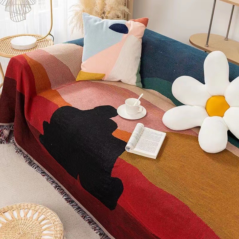Boho Throw Blanket Fringe - สิ่งทอเมือง Ins Twilight ด้ายผ้าห่มตกแต่งบ้านโซฟาผ้าเช็ดตัวส่วนบุคคลความงาม Tapestry 180x260