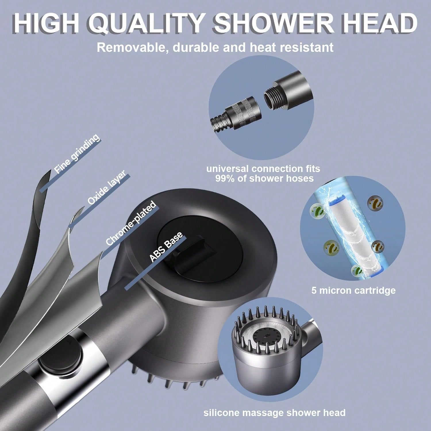 หัวฝักบัวแรงดันสูงแบบถือมือพร้ - High Pressure Shower Head Handheld บทวิจารณ์และราคา