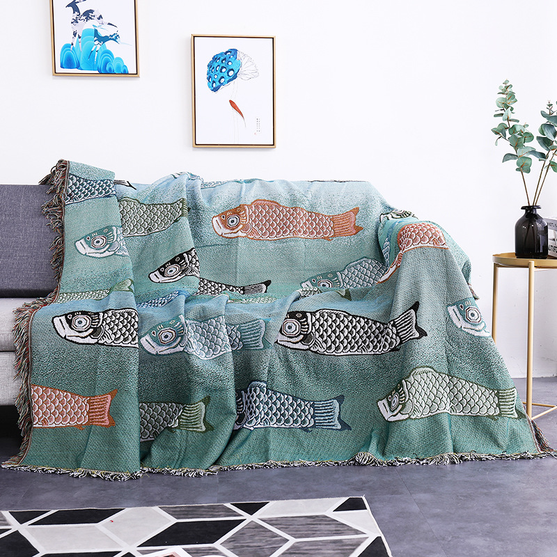 สิ่งทอเมือง Ins โมเดิร์น Koi ป - Boho Throw Blanket Fringe บทวิจารณ์และราคา