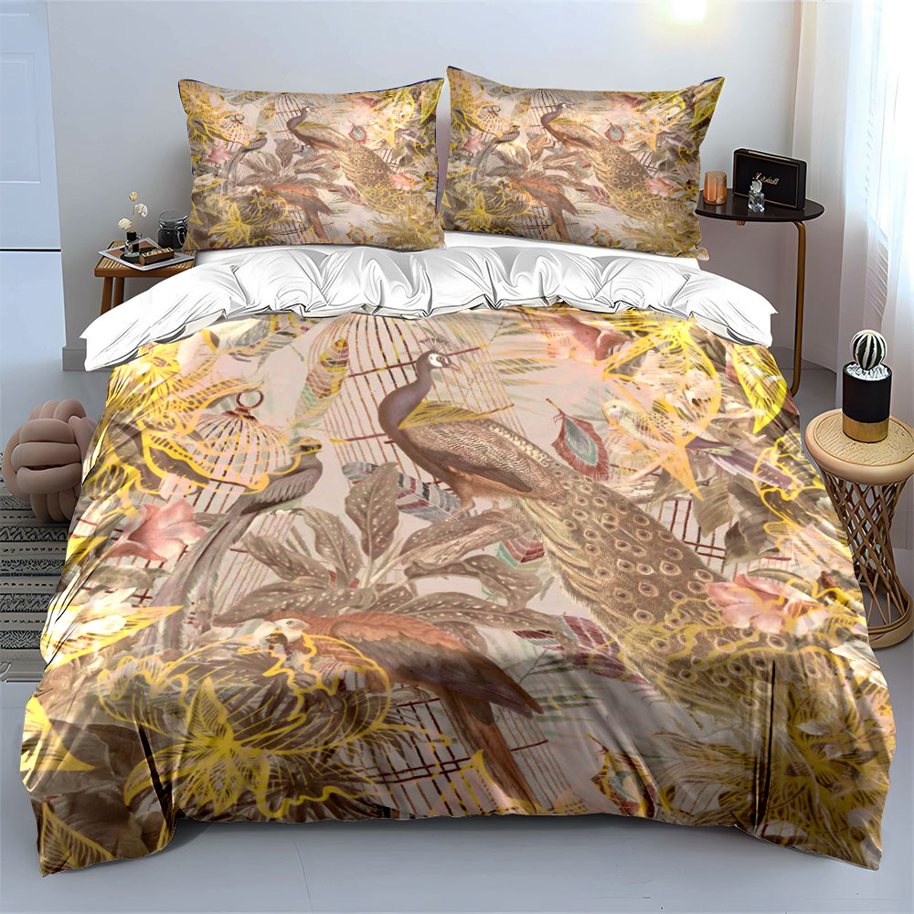 ชุดเครื่องนอนลายกรงนกยูงสไตล์ว - Aesthetic Floral Duvet Cover บทวิจารณ์และราคา