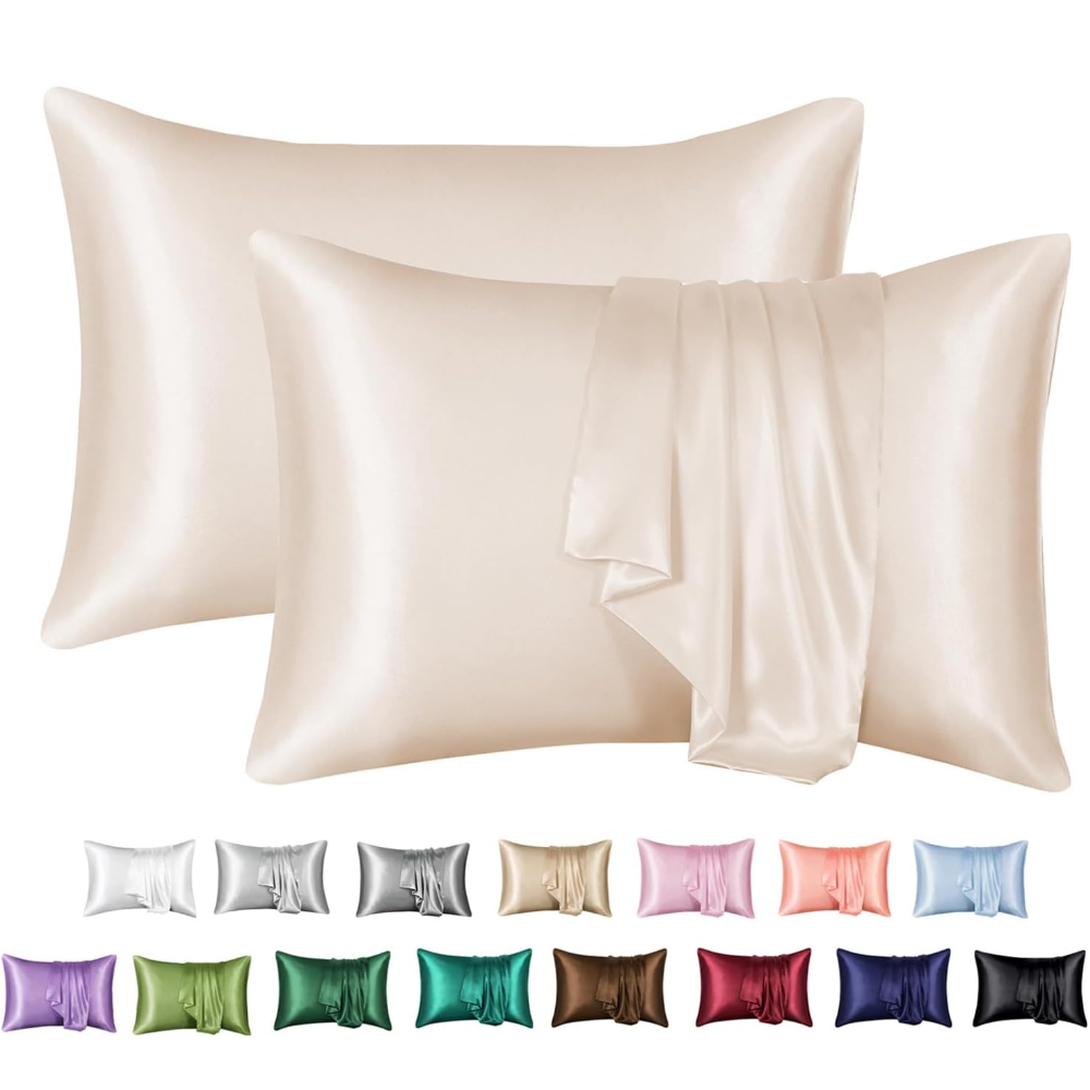 ปลอกหมอนซาติน 2 แพ็คสําหรับผมแ - Satin Silk Pillowcase Hair Skin บทวิจารณ์และราคา
