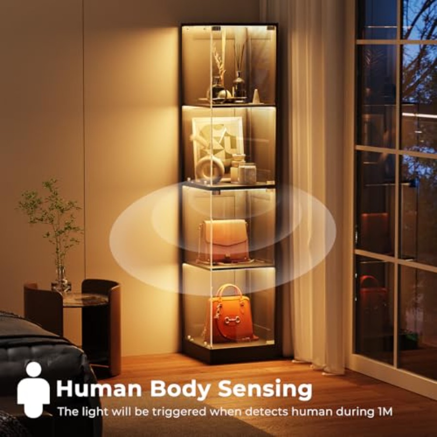 ตู้โชว์มุมพร้อมประตูกระจก ทำจา - Lighting บทวิจารณ์และราคา