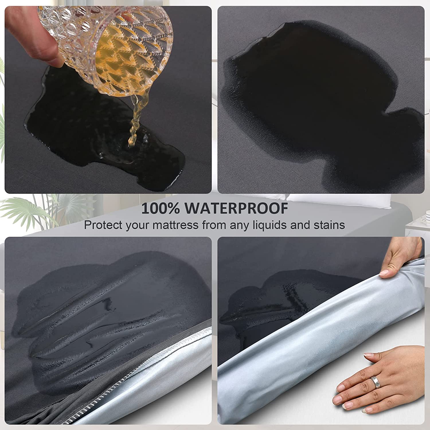 แผ่นคลุมกันน้ำผ้าคลุมที่นอนแข็ - Waterproof Mattress Protector Breathable บทวิจารณ์และราคา