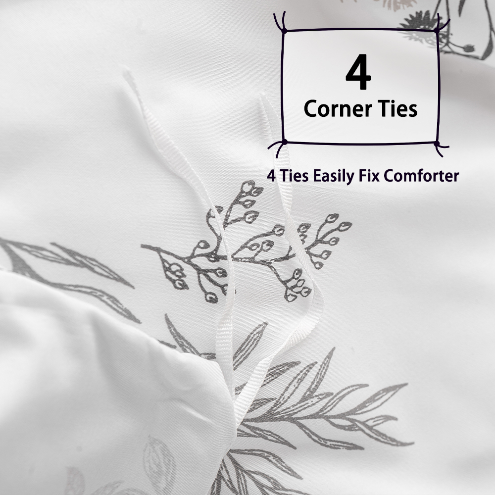 ชุดปลอกผ้านวมลายดอกไม้ 3 ชิ้น  - Aesthetic Floral Duvet Cover บทวิจารณ์และราคา