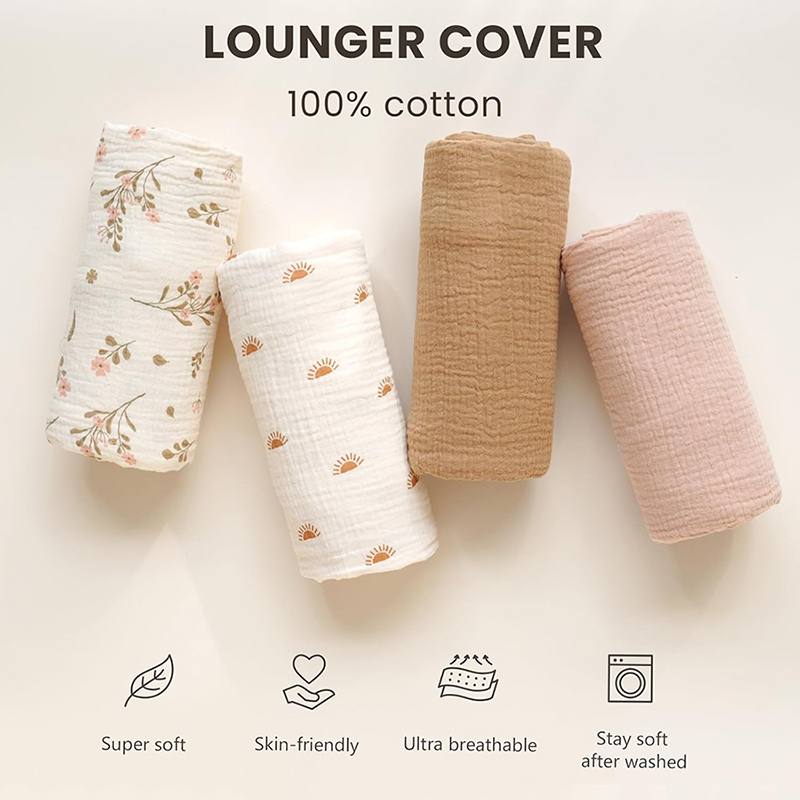 ผ้าคลุมเบาะนอนเด็กอ่อน 2 ชิ้น  - Muslin Cotton Bedspread บทวิจารณ์และราคา