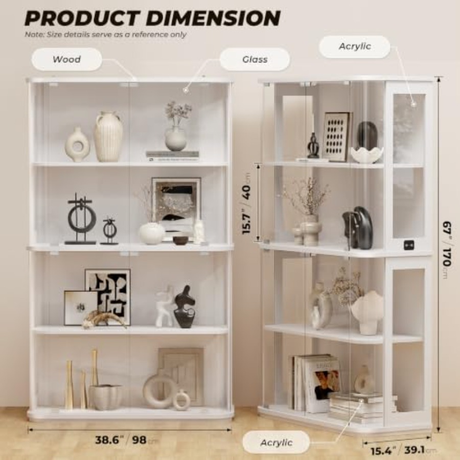 ตู้โชว์ทรงโค้งสำหรับใช้ในร้านค - Lighting บทวิจารณ์และราคา