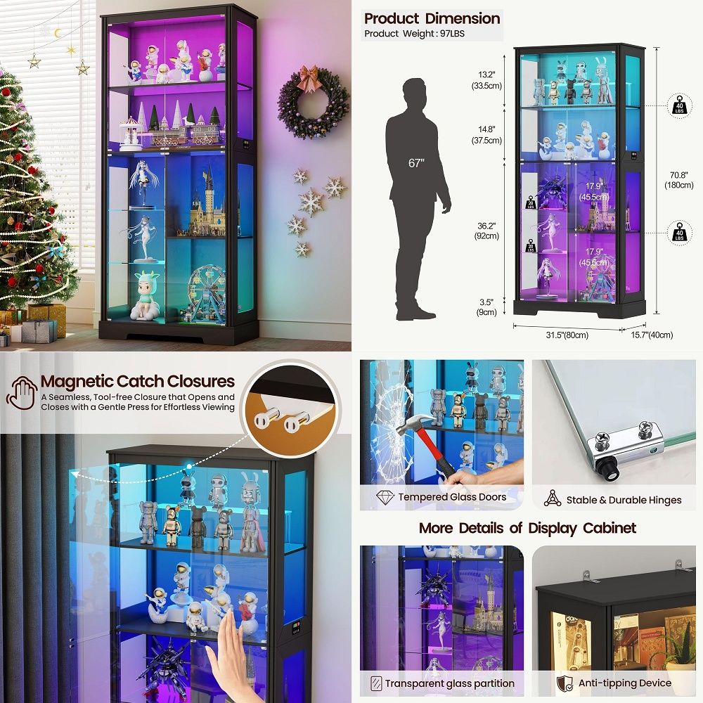 ตู้โชว์มุมโค้งพร้อมไฟ ตู้เก็บข - Lighting บทวิจารณ์และราคา