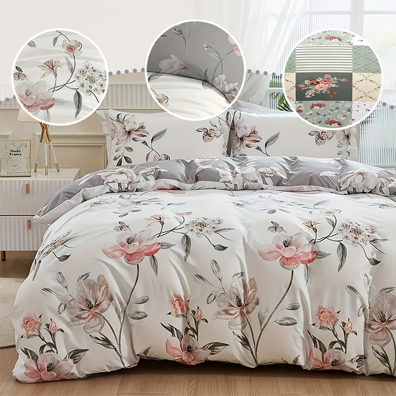 ชุดผ้าปูที่นอนลายดอกไม้สีเขียว - Aesthetic Floral Duvet Cover บทวิจารณ์และราคา