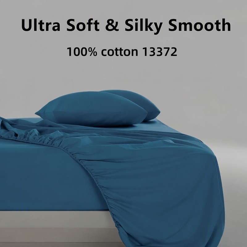 ชุดผ้าปูที่นอนขนาดคิงไซส์ 4 ชิ - Fitted Bed Sheets Deep Pocket บทวิจารณ์และราคา