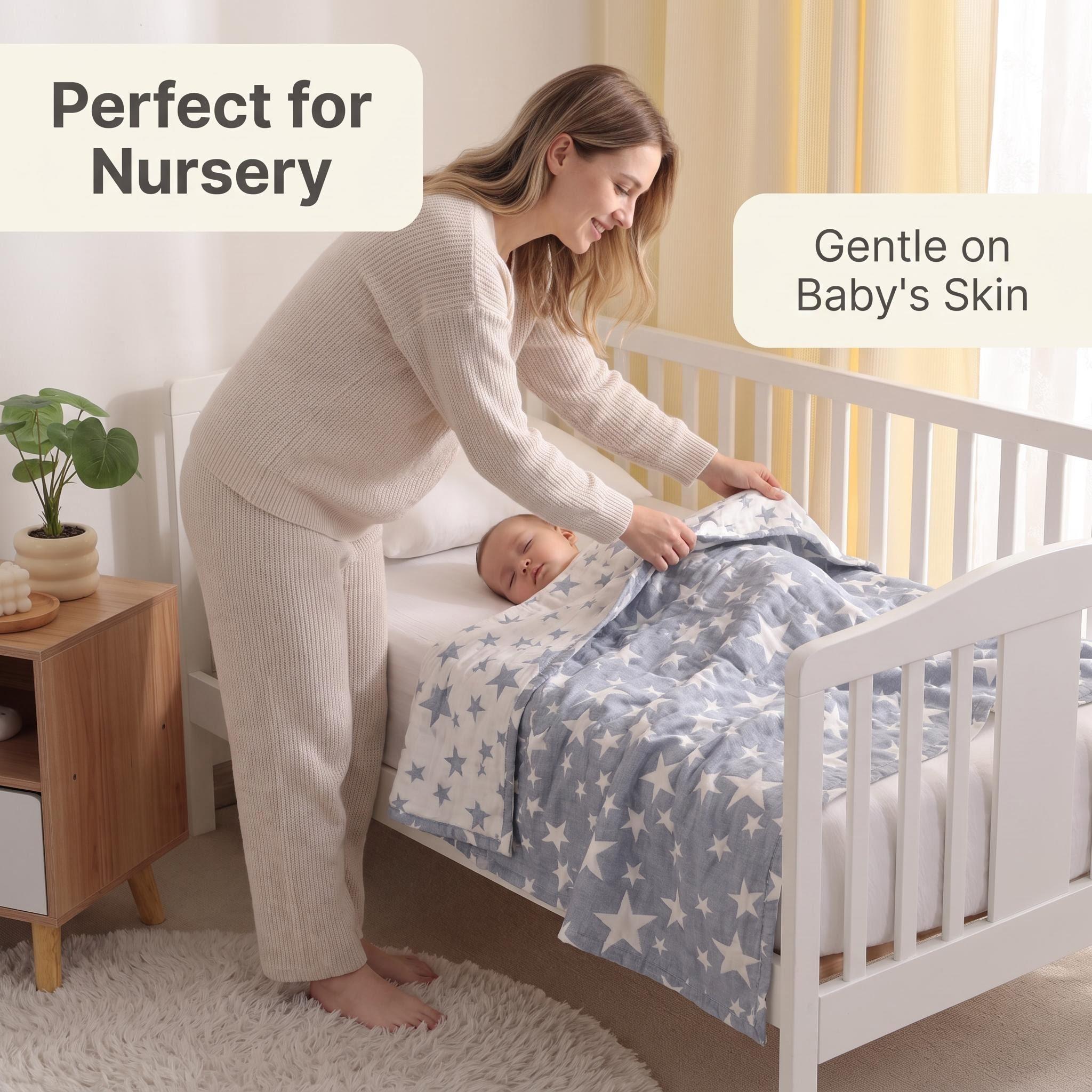 ผ้าห่มผ้าฝ้ายมัสลิน 3 ชั้น นุ่ - Muslin Cotton Bedspread บทวิจารณ์และราคา