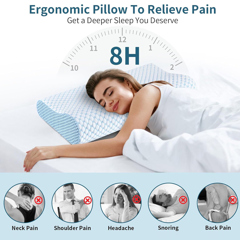 หมอนรองคอเมมโมรี่โฟมแบบสโลว์รี - Anti Snore Contour Pillow บทวิจารณ์และราคา