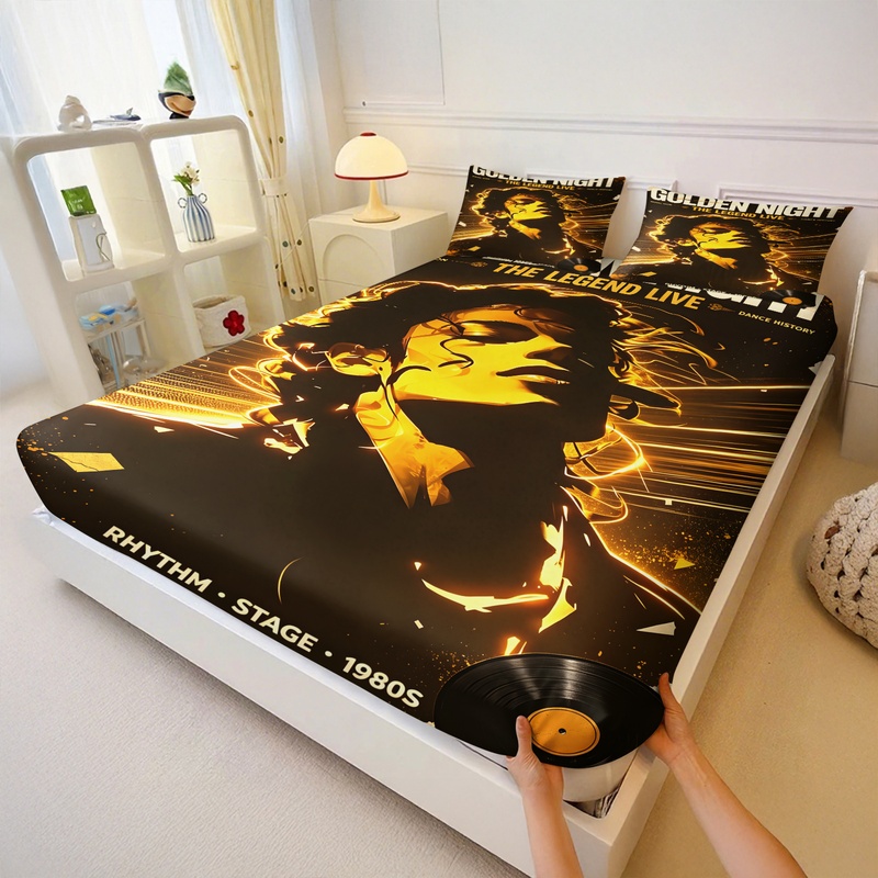 ชุดผ้าปูที่นอนลายไมเคิล แจ็คสั - Fitted Bed Sheets Deep Pocket บทวิจารณ์และราคา