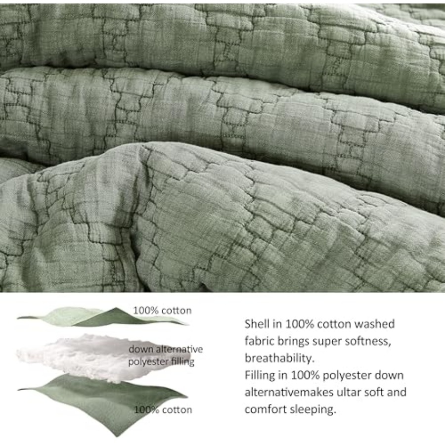 ชุดผ้าห่มขนาดใหญ่ ผ้ามัสลิน ผ้ - Muslin Cotton Bedspread บทวิจารณ์และราคา