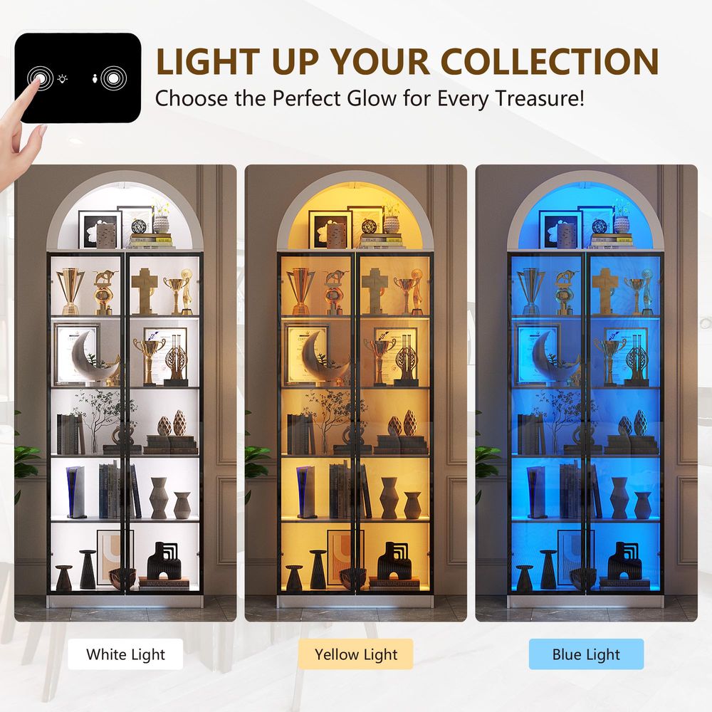 ตู้โชว์พร้อมบานประตูและชั้นวาง - Lighting บทวิจารณ์และราคา