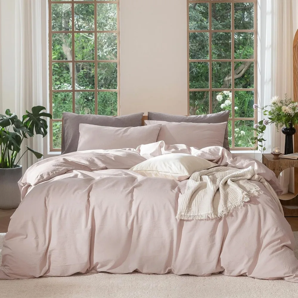 ชุดปลอกผ้านวม 100% ผ้าฝ้ายซักแ - Duvet Cover Sets With Zipper บทวิจารณ์และราคา